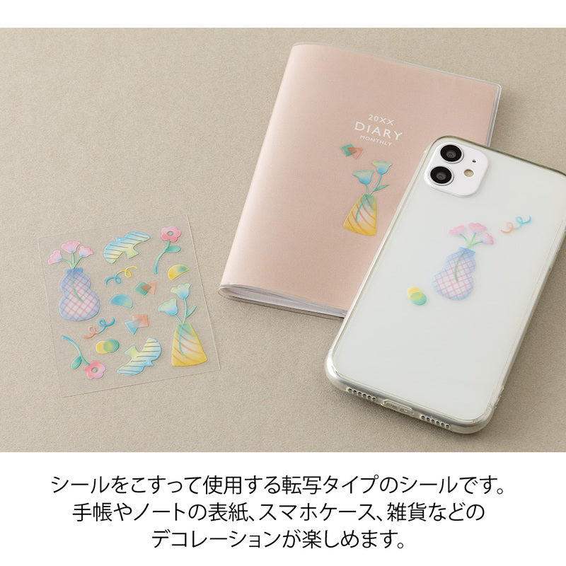 Glossy Transfer Sticker for decoration, Blumenvase