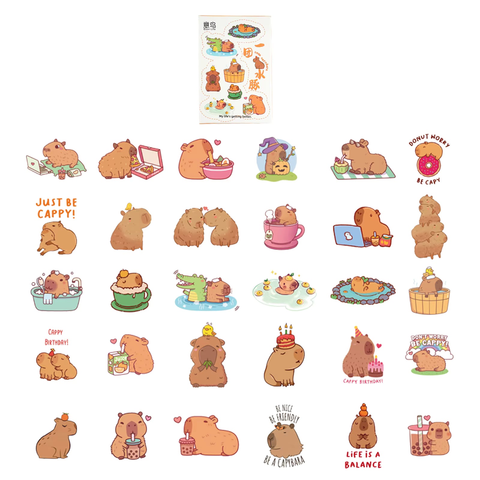 Sticker Box Capybara